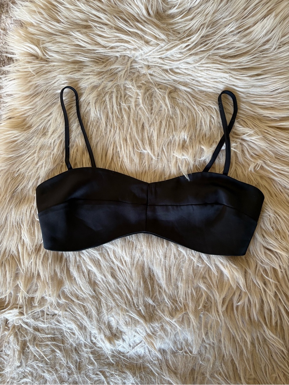 Black Satin Bralette